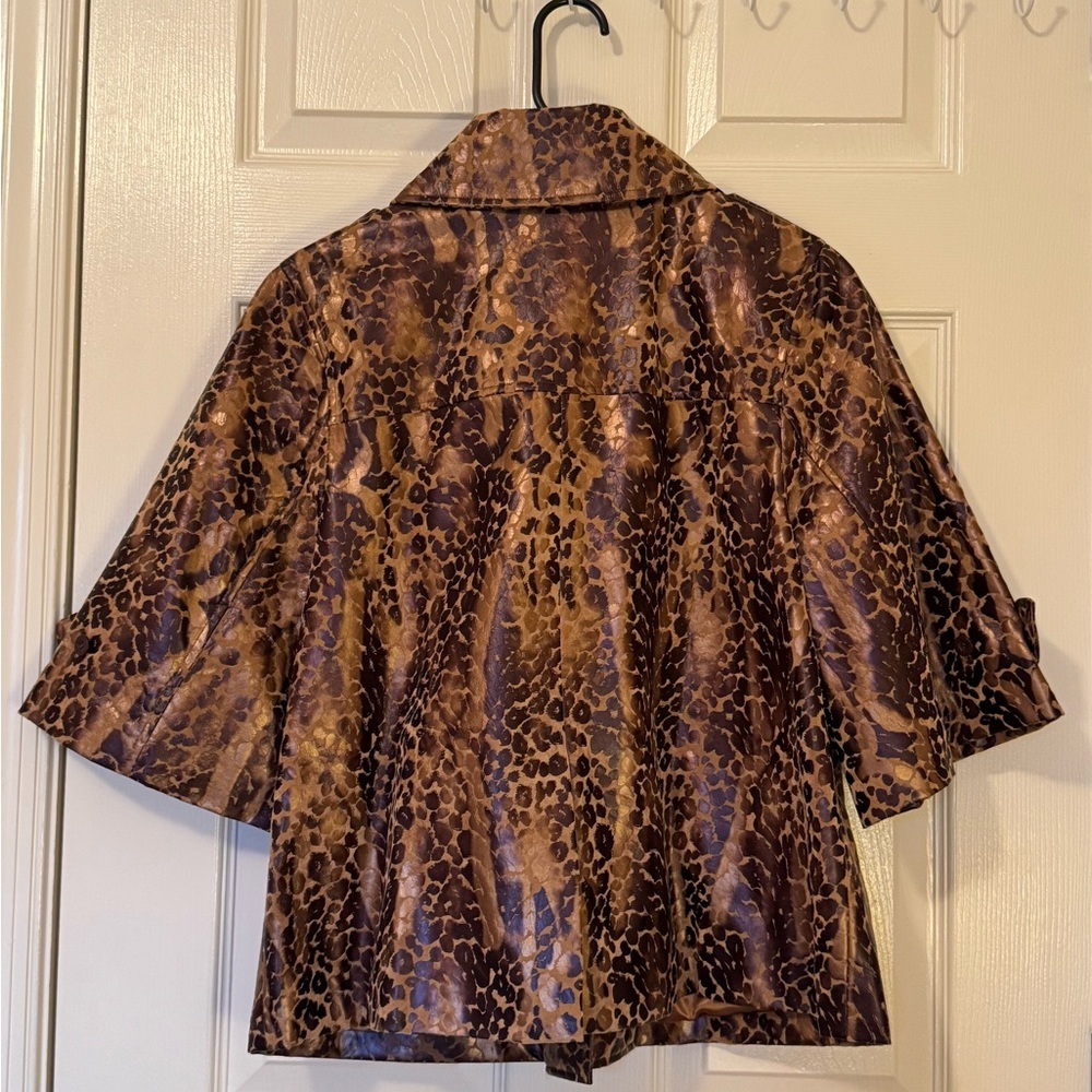 Mark Zunino Leopard Print Button Down Shirt Size M - Picture 6 of 9